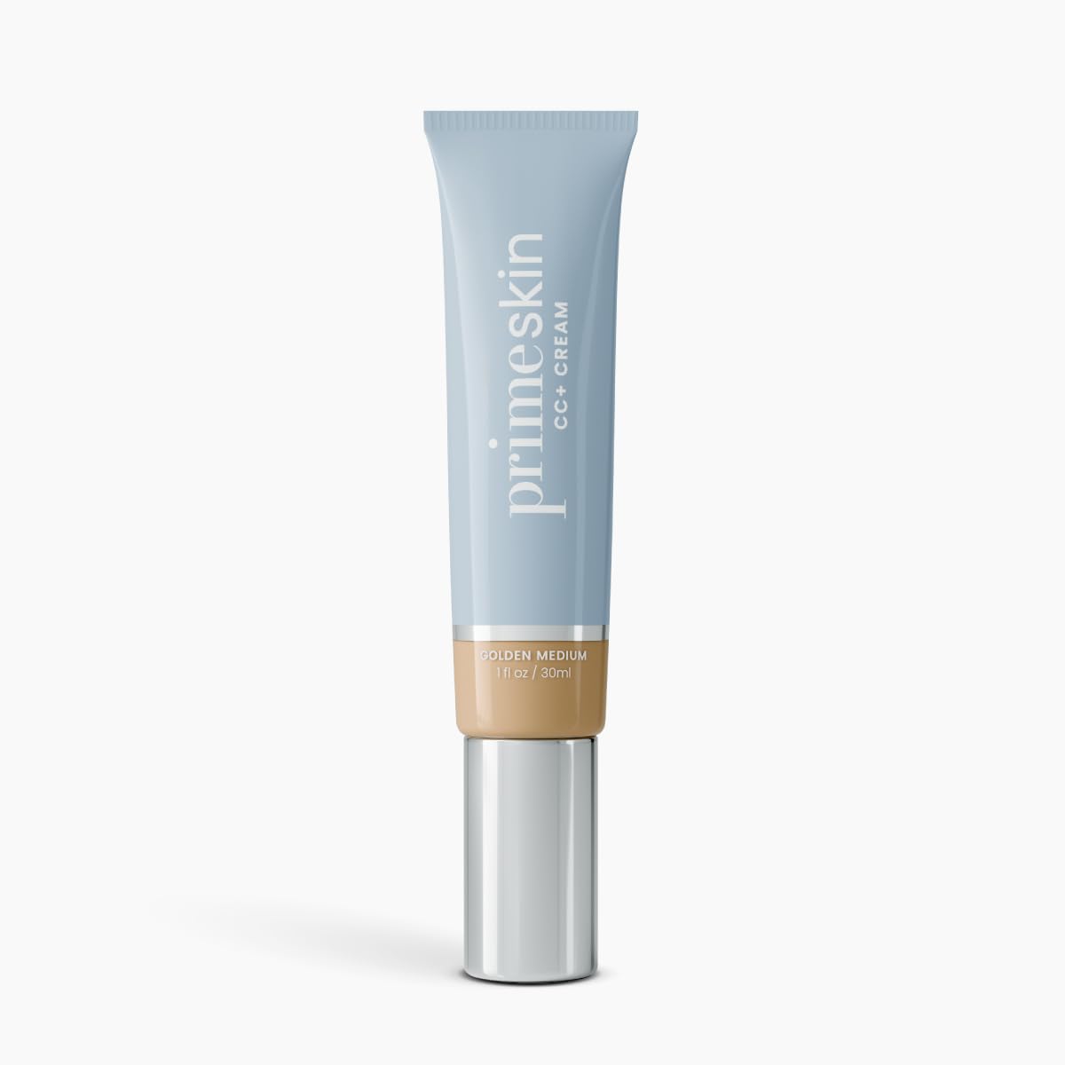 Prime Prometics PrimeSkin CC+ Cream for Mature Women – Lightweight Liquid-to-Powder Foundation – Blurs Pores & Covers Age Spots – Crease-Free, Hydrating & Soft-Matte Finish for Sensitive Skin (Light)