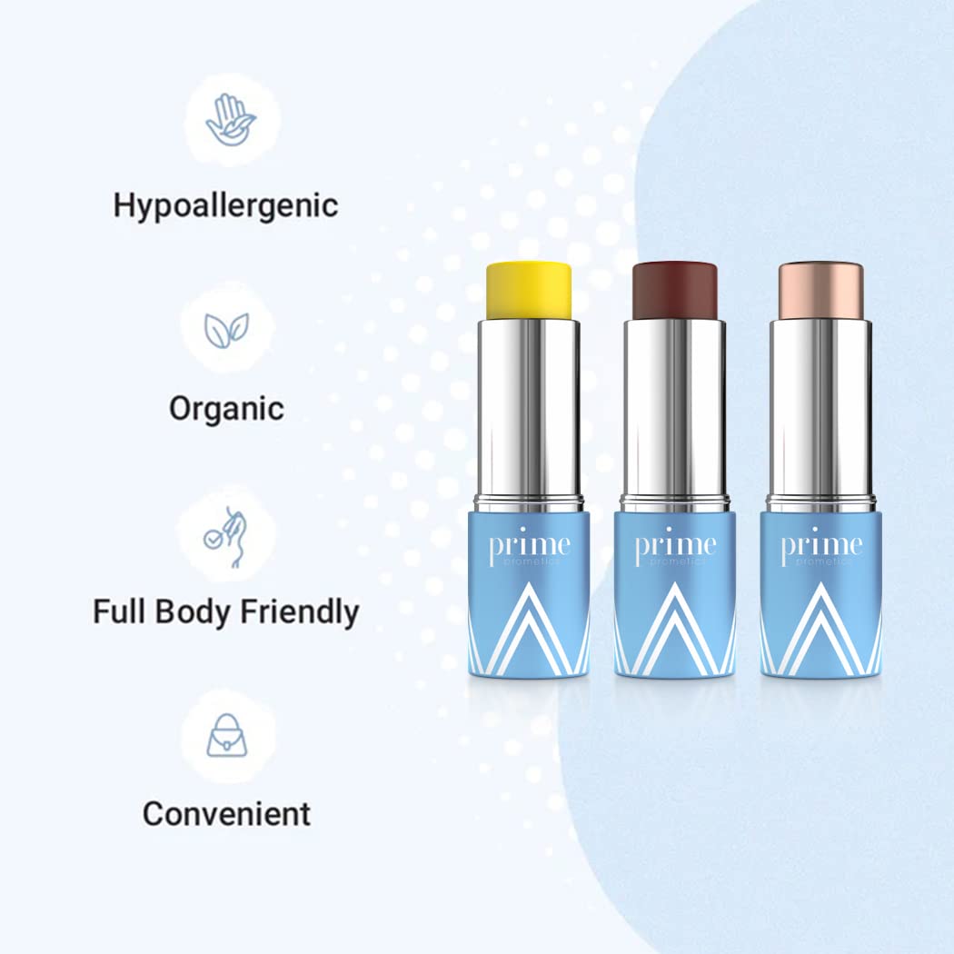 Prime Prometics PrimeWand Trinity – Stunning & Natural Pro-Age Makeup Sticks for Mature Women – Multitasking Trio, Easy to Carry