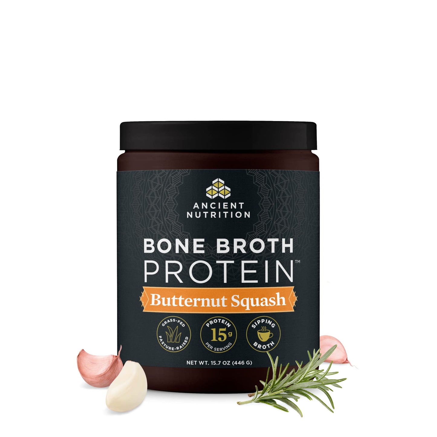 Ancient Nutrition Grass Fed Bone Broth Protein Powder, Vanilla | 20g Clean Protein, Grass-Fed & Pasture-Raised, Collagen Types I, II & III, Gut + Joint Support, 20 Servings