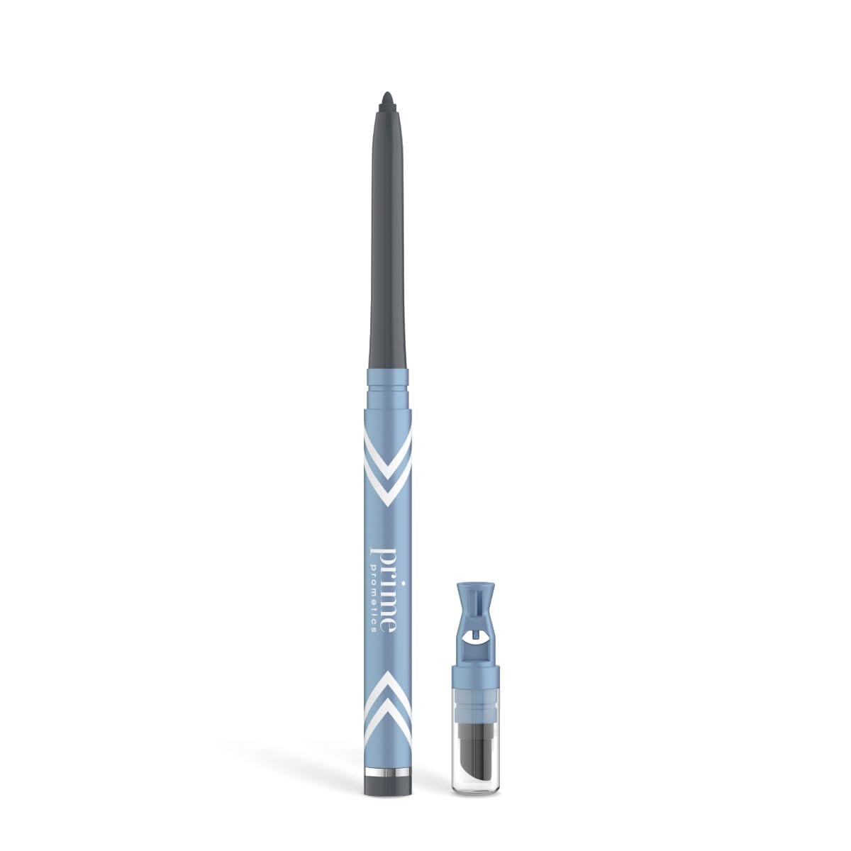 PRIME PROMETICS PrimeEyes Glide Eyeliner for Mature Women – Water-Resistant, Long-Stay and Mess-Proof – Gel Cream Texture, Discreet Sharpener and Effective Smudger (Black)