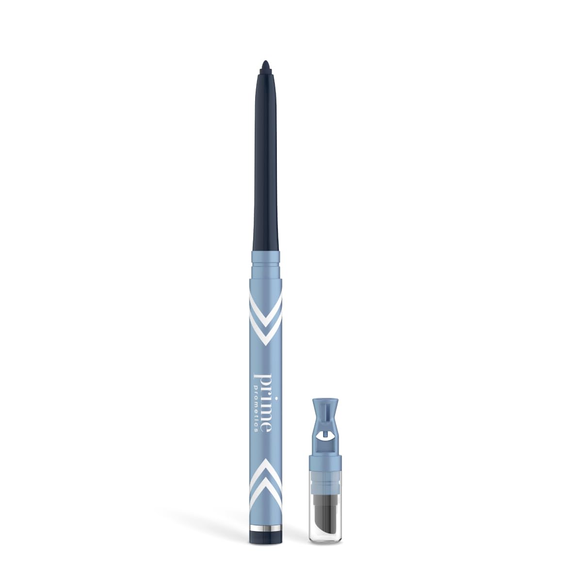 PRIME PROMETICS PrimeEyes Glide Eyeliner for Mature Women – Water-Resistant, Long-Stay and Mess-Proof – Gel Cream Texture, Discreet Sharpener and Effective Smudger (Black)