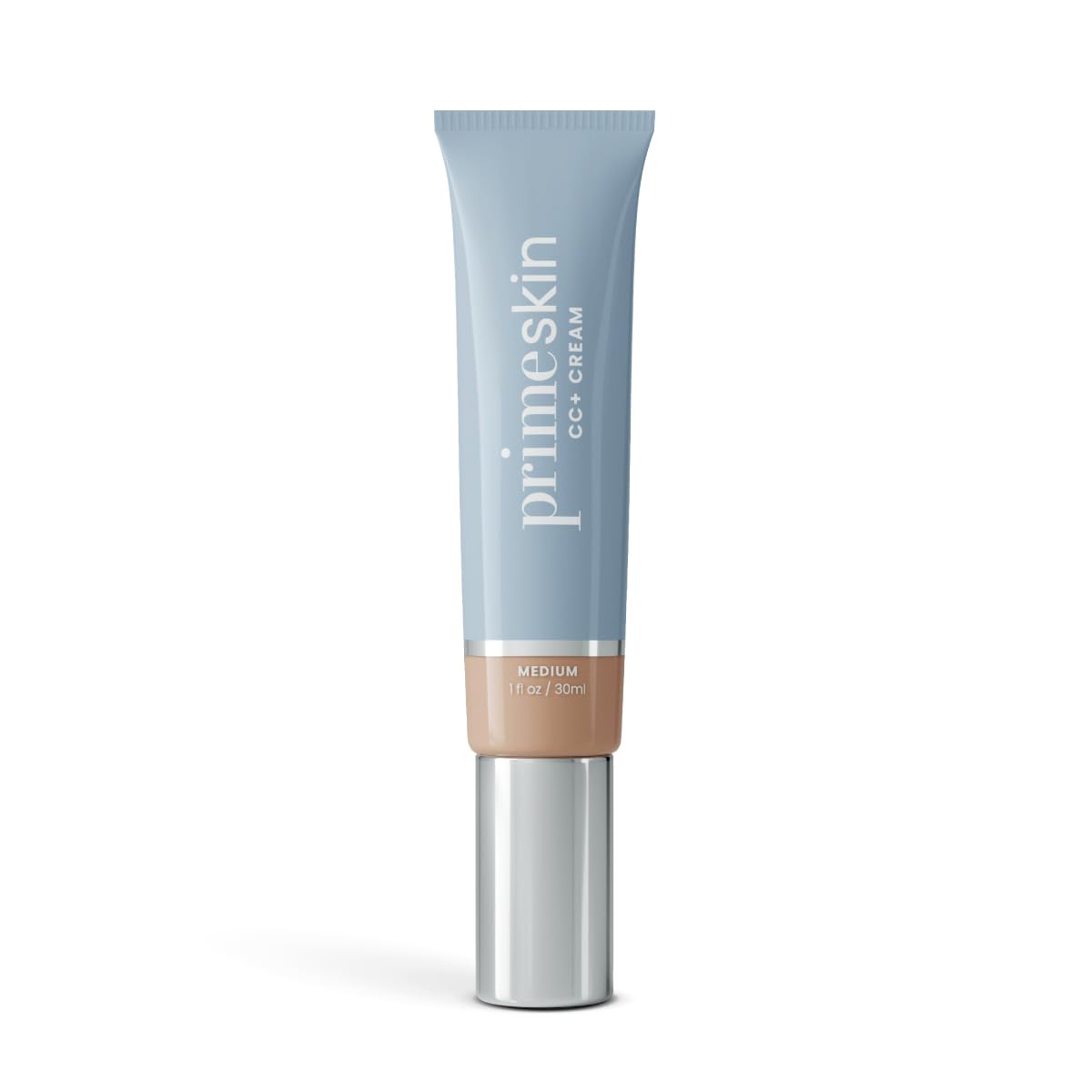 Prime Prometics PrimeSkin CC+ Cream for Mature Women – Lightweight Liquid-to-Powder Foundation – Blurs Pores & Covers Age Spots – Crease-Free, Hydrating & Soft-Matte Finish for Sensitive Skin (Light)