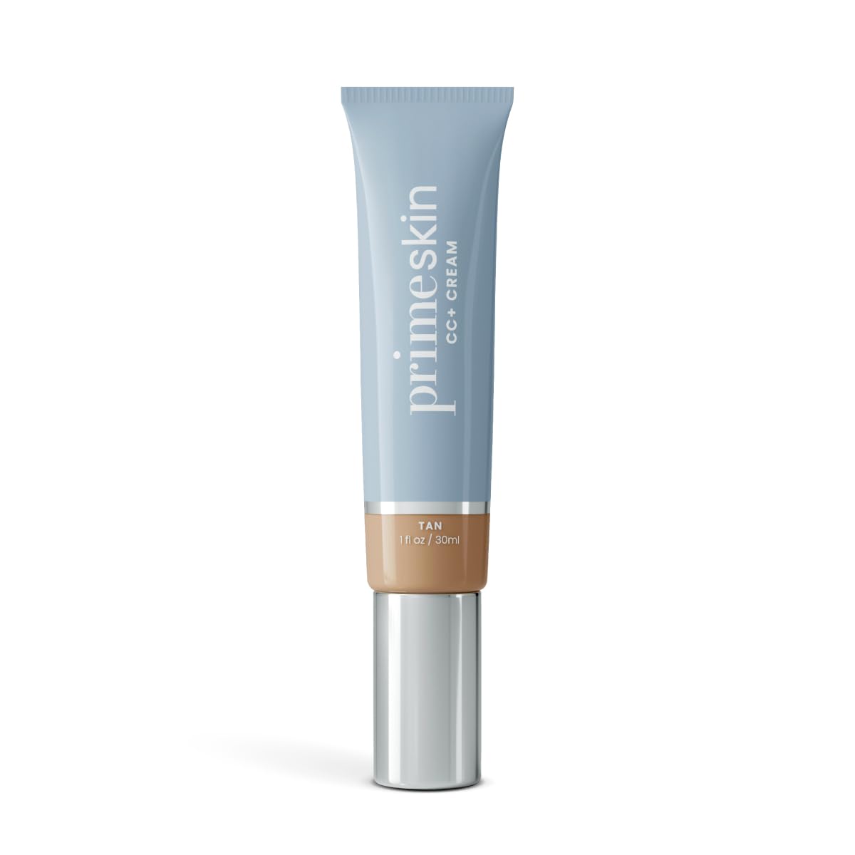 Prime Prometics PrimeSkin CC+ Cream for Mature Women – Lightweight Liquid-to-Powder Foundation – Blurs Pores & Covers Age Spots – Crease-Free, Hydrating & Soft-Matte Finish for Sensitive Skin (Light)