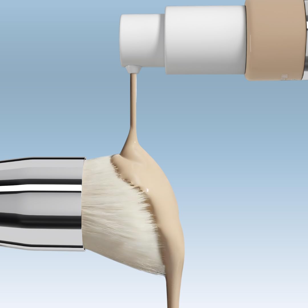 Prime Prometics PrimeSkin Liquid Foundation Brush for Mature Women – Ultra-Soft Bristles for Seamless, Streak-Free Coverage – Even, Natural Finish – Ideal for Sensitive or Dry Skin