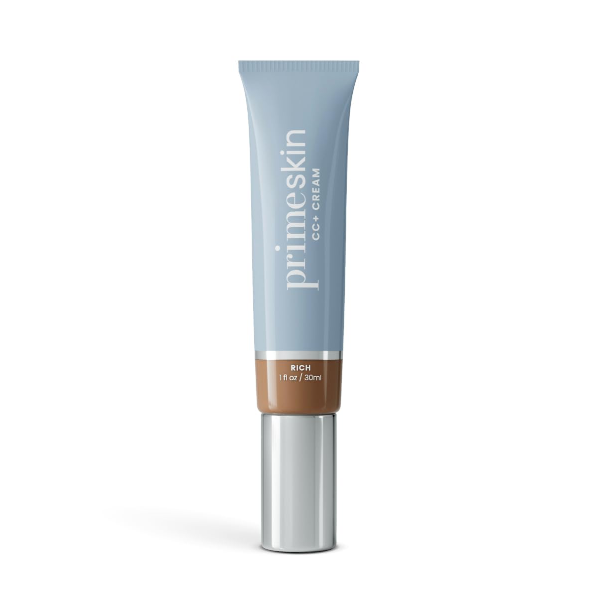 Prime Prometics PrimeSkin CC+ Cream for Mature Women – Lightweight Liquid-to-Powder Foundation – Blurs Pores & Covers Age Spots – Crease-Free, Hydrating & Soft-Matte Finish for Sensitive Skin (Light)