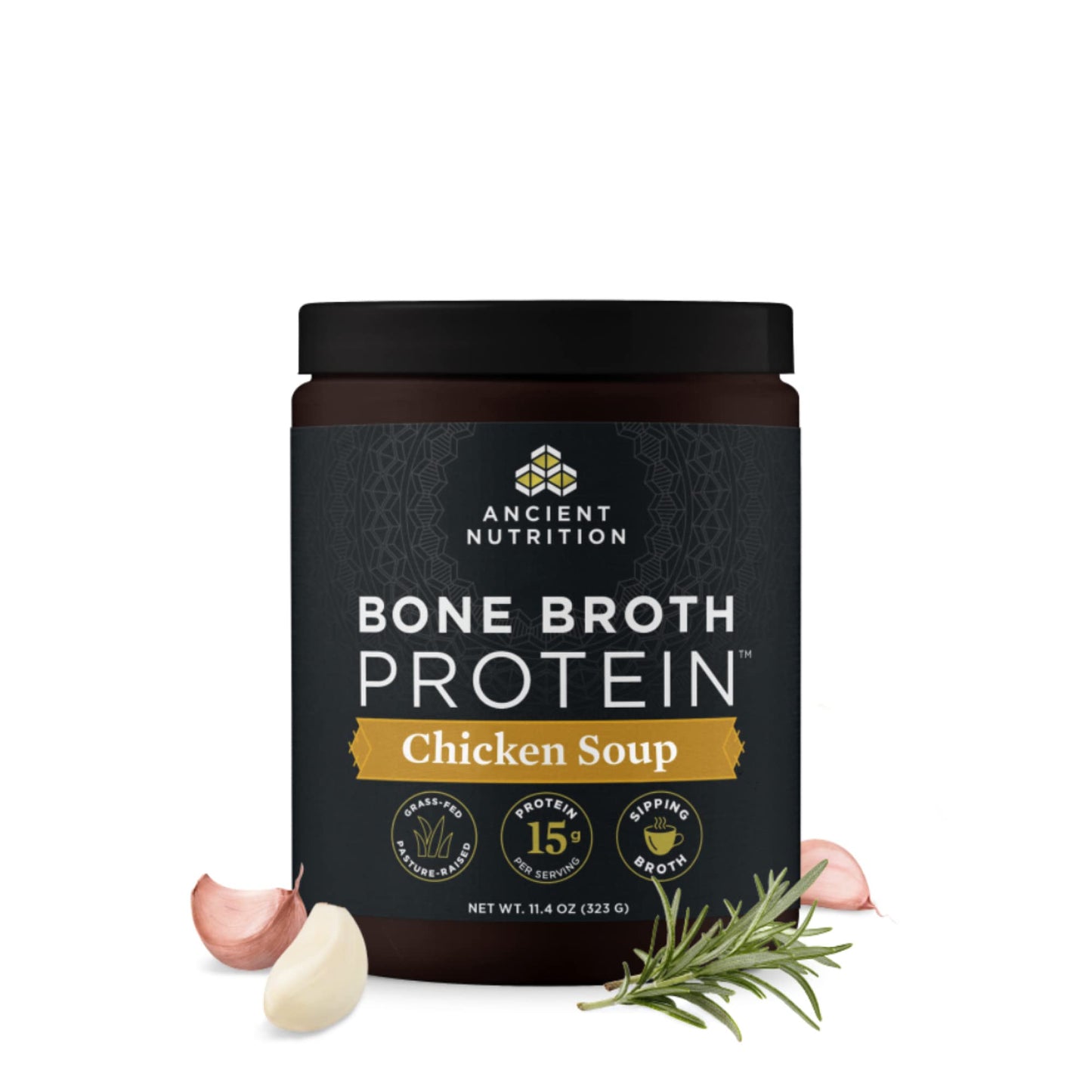 Ancient Nutrition Grass Fed Bone Broth Protein Powder, Vanilla | 20g Clean Protein, Grass-Fed & Pasture-Raised, Collagen Types I, II & III, Gut + Joint Support, 20 Servings