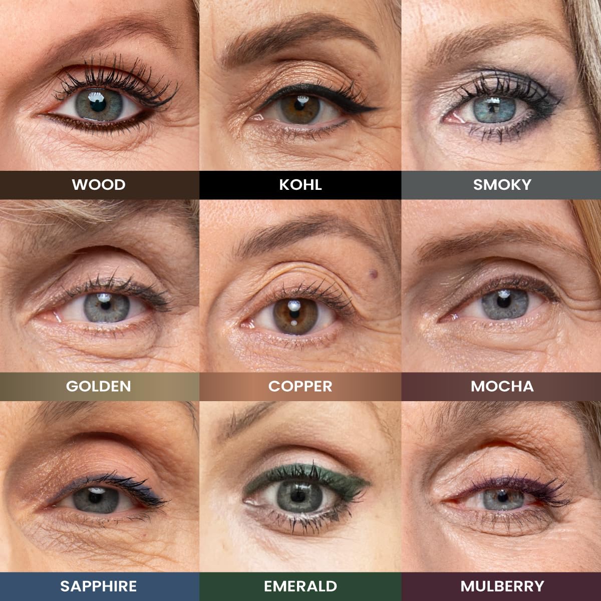 PRIME PROMETICS PrimeEyes Glide Eyeliner for Mature Women – Water-Resistant, Long-Stay and Mess-Proof – Gel Cream Texture, Discreet Sharpener and Effective Smudger (Black)