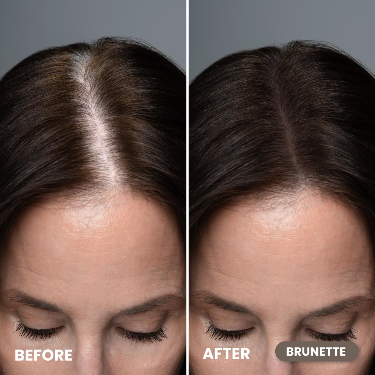 Prime Prometics Instant Coverage Hairline Powder for Mature Women – Covers Grays, Roots & Thinning Areas – Water & Sweat-Resistant – Natural, Fuller-Looking Hairline (Brunette)