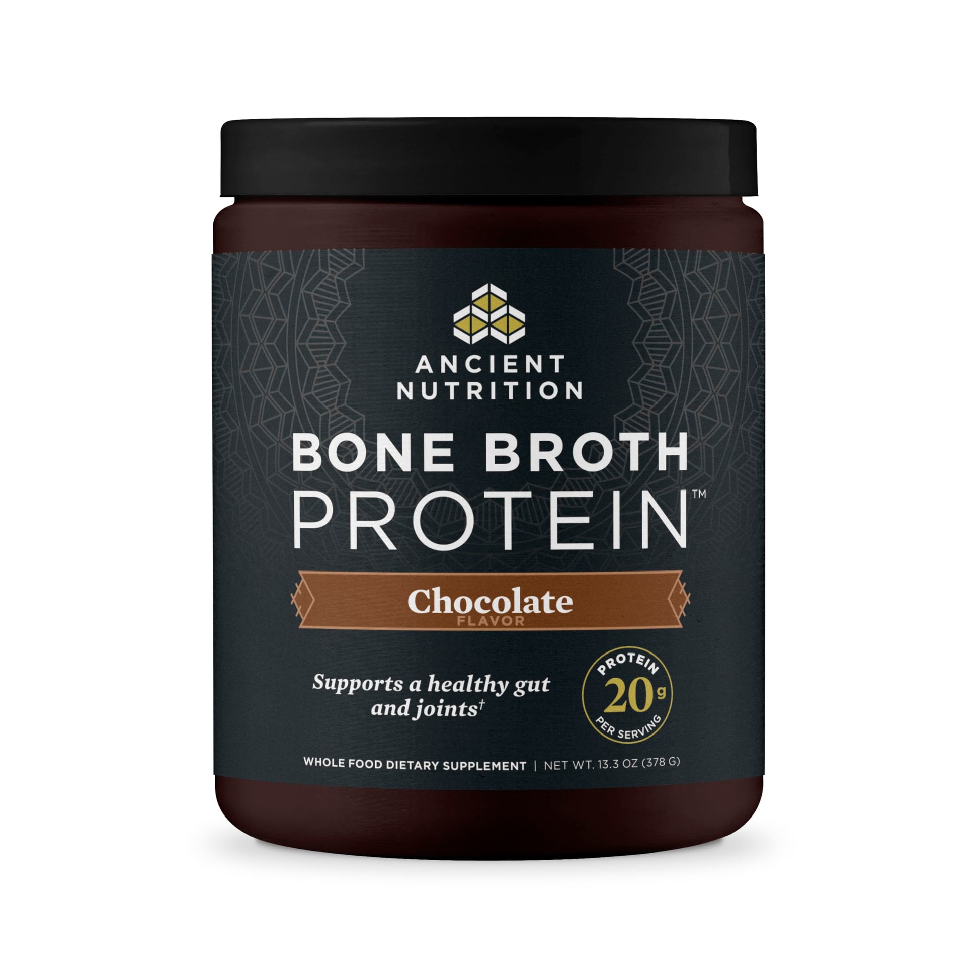 Ancient Nutrition Grass Fed Bone Broth Protein Powder, Vanilla | 20g Clean Protein, Grass-Fed & Pasture-Raised, Collagen Types I, II & III, Gut + Joint Support, 20 Servings