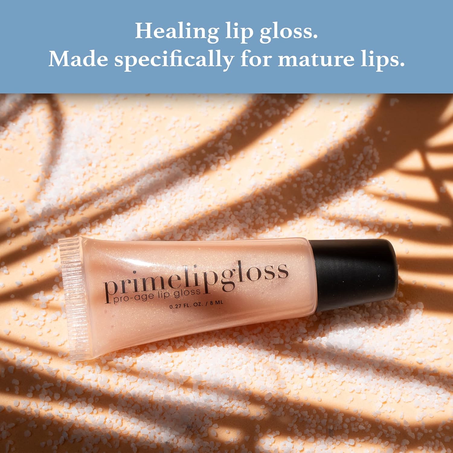 PRIME PROMETICS PrimeLip Gloss for Mature Women – Light, Non-Sticky, Plumping, Unscented, Hydrates & Heals – Pout into More Volume, Shine Lasts Long